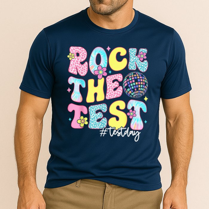 Rock The Test Testing Day Retro Motivational Teacher Student Performance Shirt