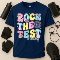 Rock The Test Testing Day Retro Motivational Teacher Student Performance Shirt