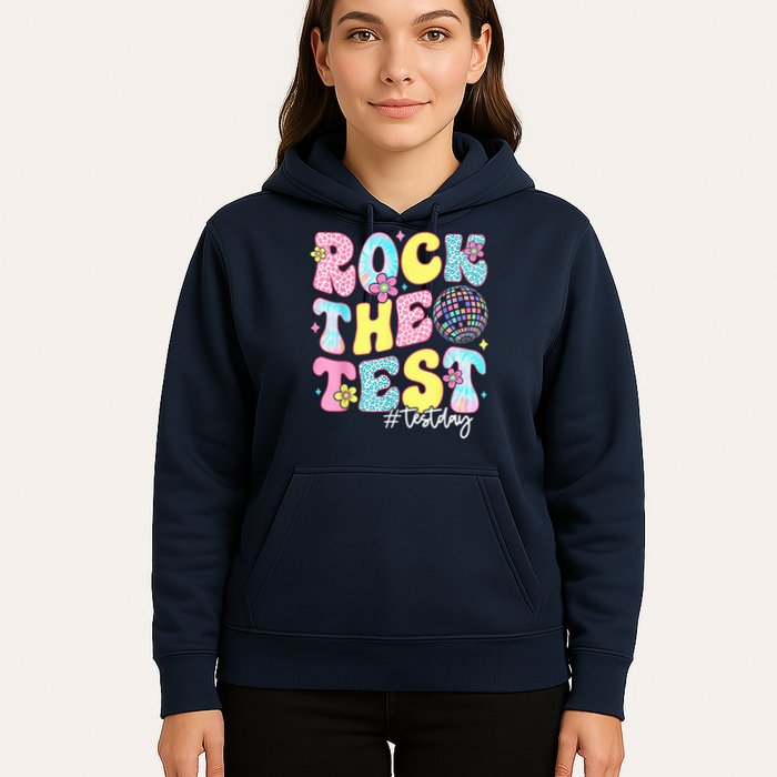 Rock The Test Testing Day Retro Motivational Teacher Student Hoodie