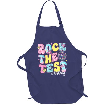 Rock The Test Testing Day Retro Motivational Teacher Student Apron