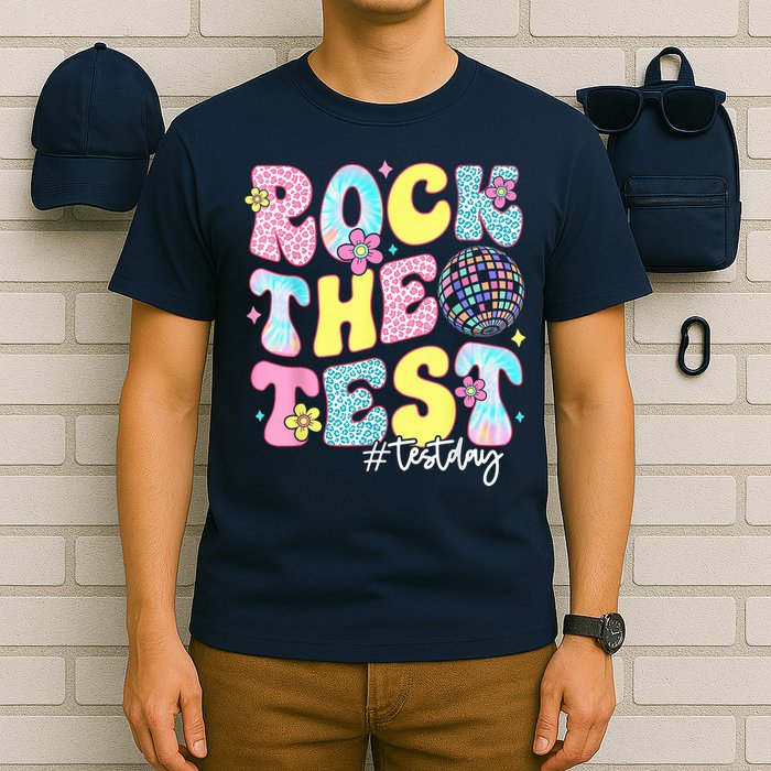 Rock The Test Testing Day Retro Motivational Teacher Student T-Shirt