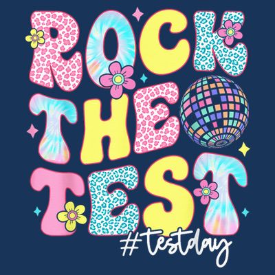 Rock The Test Testing Day Retro Motivational Teacher Student T-Shirt