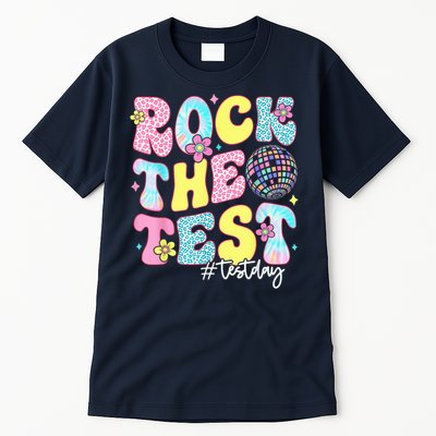 Rock The Test Testing Day Retro Motivational Teacher Student Tall T-Shirt