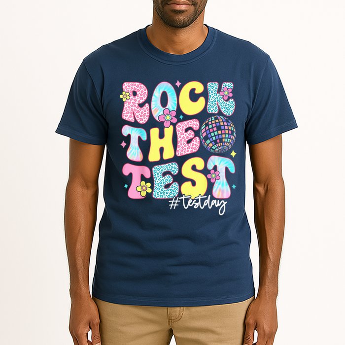Rock The Test Testing Day Retro Motivational Teacher Student Tall T-Shirt