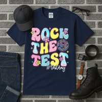 Rock The Test Testing Day Retro Motivational Teacher Student Tall T-Shirt