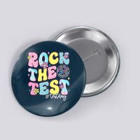 Rock The Test Testing Day Retro Motivational Teacher Student Button