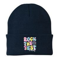Rock The Test Testing Day Retro Motivational Teacher Student Beanie