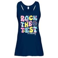 Rock The Test Testing Day Retro Motivational Teacher Student Ladies Essential Flowy Tank