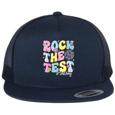 Rock The Test Testing Day Retro Motivational Teacher Student Flatbill Hat