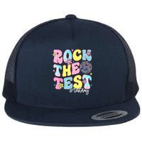 Rock The Test Testing Day Retro Motivational Teacher Student Flatbill Hat