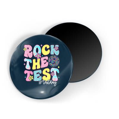 Rock The Test Testing Day Retro Motivational Teacher Student Magnet