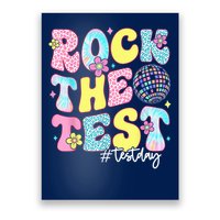 Rock The Test Testing Day Retro Motivational Teacher Student Poster