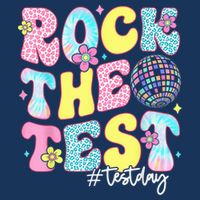 Rock The Test Testing Day Retro Motivational Teacher Student Poster