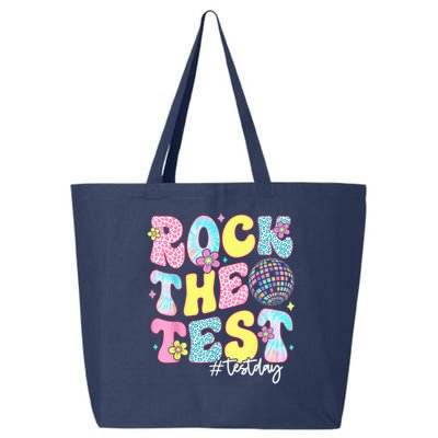 Rock The Test Testing Day Retro Motivational Teacher Student 25L Jumbo Tote