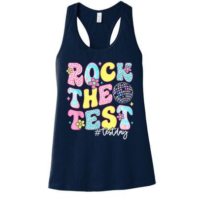 Rock The Test Testing Day Retro Motivational Teacher Student Womens Tank Top