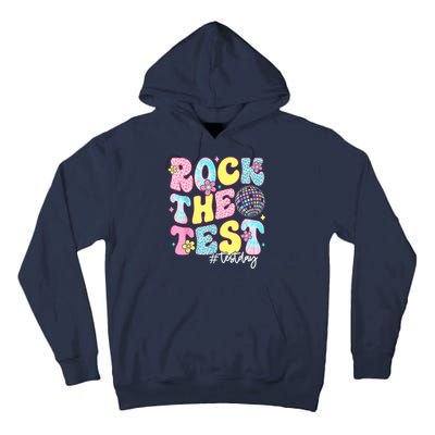 Rock The Test Testing Day Retro Motivational Teacher Student Tall Hoodie