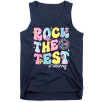 Rock The Test Testing Day Retro Motivational Teacher Student Tank Top