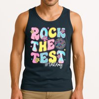 Rock The Test Testing Day Retro Motivational Teacher Student Tank Top