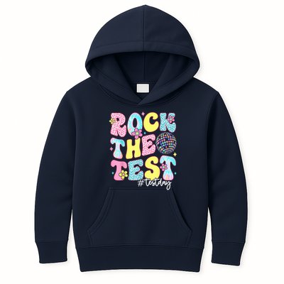 Rock The Test Testing Day Retro Motivational Teacher Student Kids Hoodie