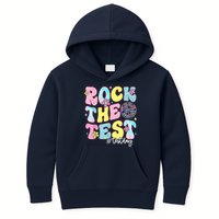 Rock The Test Testing Day Retro Motivational Teacher Student Kids Hoodie