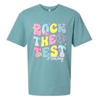 Rock The Test Testing Day Retro Motivational Teacher Student Sueded Cloud Jersey T-Shirt