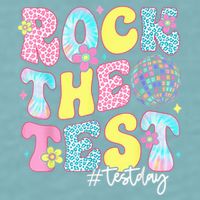 Rock The Test Testing Day Retro Motivational Teacher Student Sueded Cloud Jersey T-Shirt
