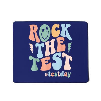 Rock The Test Testing Day Retro Motivational Teacher Student Mousepad