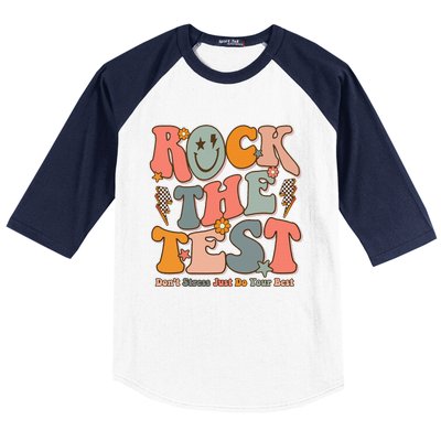 Rock The Test Testing Day DonT Stress Do Your Best Test Day Baseball Sleeve Shirt