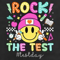 Rock The Test Testing Day Motivational Teachers Students Cool Comfort Performance Bucket Hat