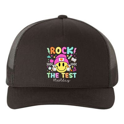 Rock The Test Testing Day Motivational Teachers Students Yupoong Adult 5-Panel Trucker Hat