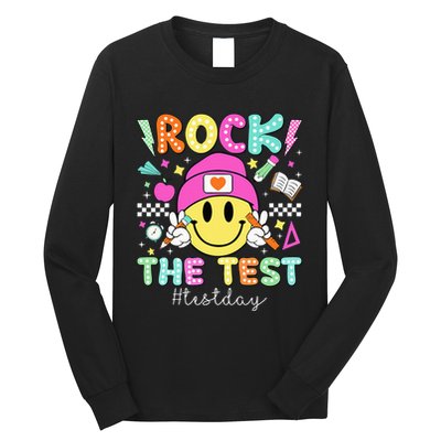 Rock The Test Testing Day Motivational Teachers Students Long Sleeve Shirt