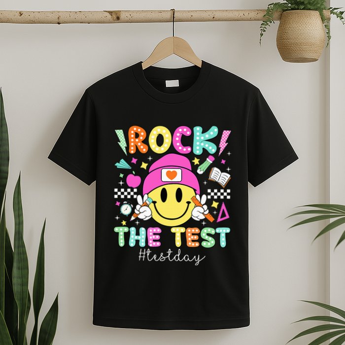 Rock The Test Testing Day Motivational Teachers Students T-Shirt