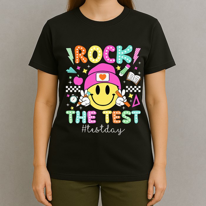 Rock The Test Testing Day Motivational Teachers Students T-Shirt
