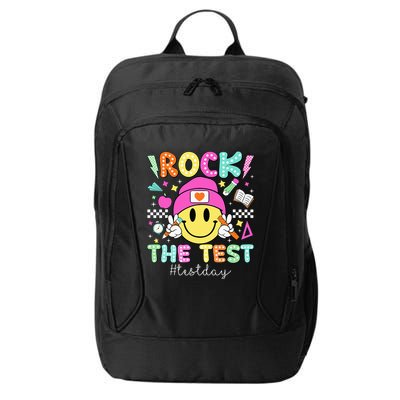 Rock The Test Testing Day Motivational Teachers Students City Backpack