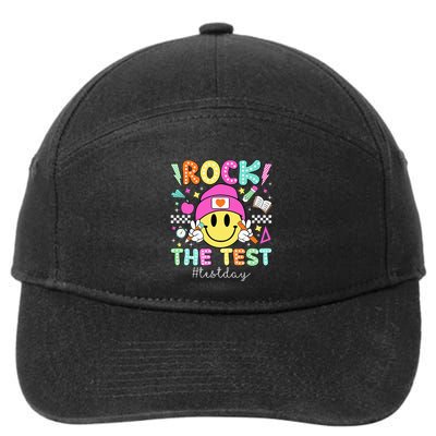 Rock The Test Testing Day Motivational Teachers Students 7-Panel Snapback Hat