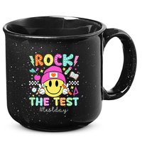 Rock The Test Testing Day Motivational Teachers Students 15oz Campfire Ceramic Mug