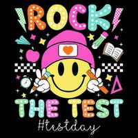Rock The Test Testing Day Motivational Teachers Students Drawstring Bag