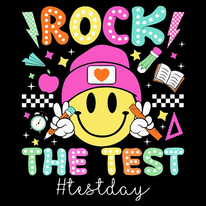 Rock The Test Testing Day Motivational Teachers Students Drawstring Bag