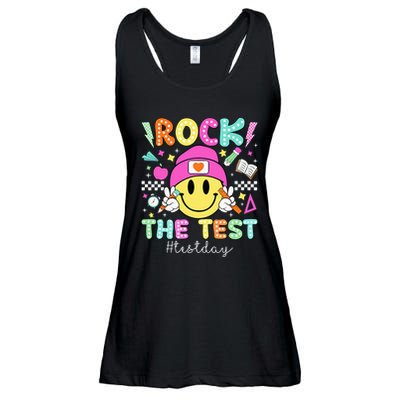 Rock The Test Testing Day Motivational Teachers Students Ladies Essential Flowy Tank