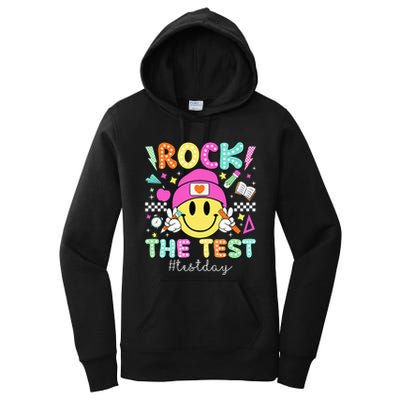 Rock The Test Testing Day Motivational Teachers Students Women's Pullover Hoodie