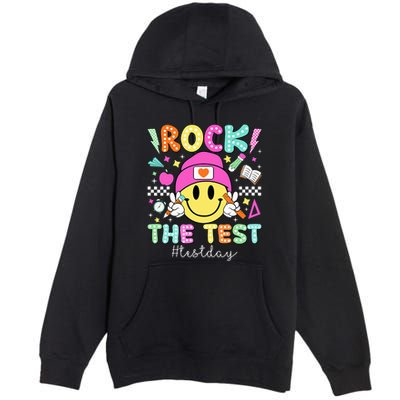 Rock The Test Testing Day Motivational Teachers Students Premium Pullover Hoodie