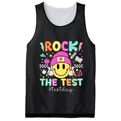 Rock The Test Testing Day Motivational Teachers Students Mesh Reversible Basketball Jersey Tank