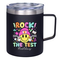 Rock The Test Testing Day Motivational Teachers Students 12oz Stainless Steel Coffee Mug