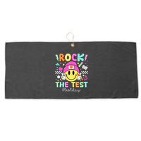 Rock The Test Testing Day Motivational Teachers Students Large Microfiber Waffle Golf Towel