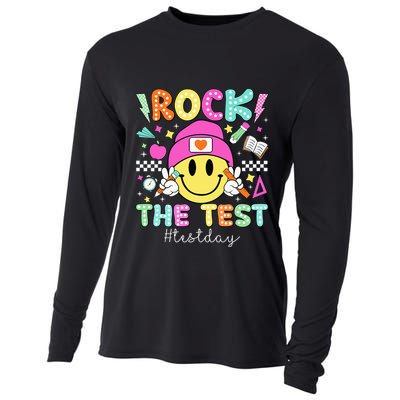 Rock The Test Testing Day Motivational Teachers Students Cooling Performance Long Sleeve Crew