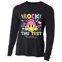 Rock The Test Testing Day Motivational Teachers Students Cooling Performance Long Sleeve Crew