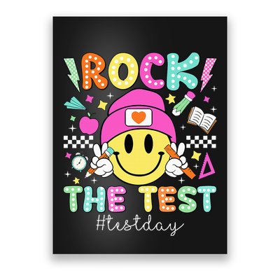 Rock The Test Testing Day Motivational Teachers Students Poster