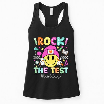 Rock The Test Testing Day Motivational Teachers Students Womens Tank Top