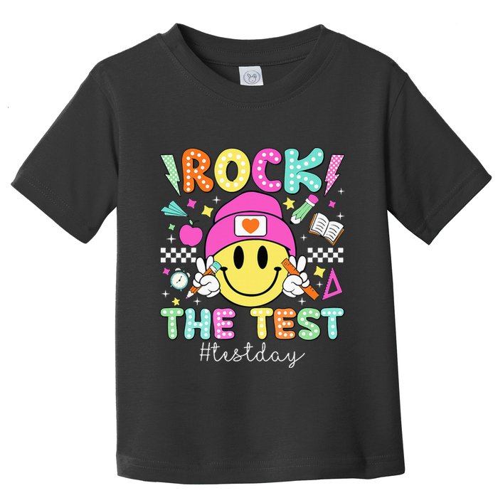 Rock The Test Testing Day Motivational Teachers Students Toddler T-Shirt
