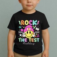 Rock The Test Testing Day Motivational Teachers Students Toddler T-Shirt